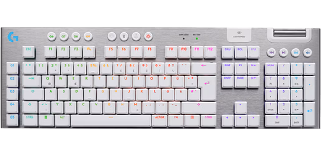 Logitech® G915 X LIGHTSPEED Low-Profile Wireless Gaming Keyboard - WHITE - US INT'L - hmatová