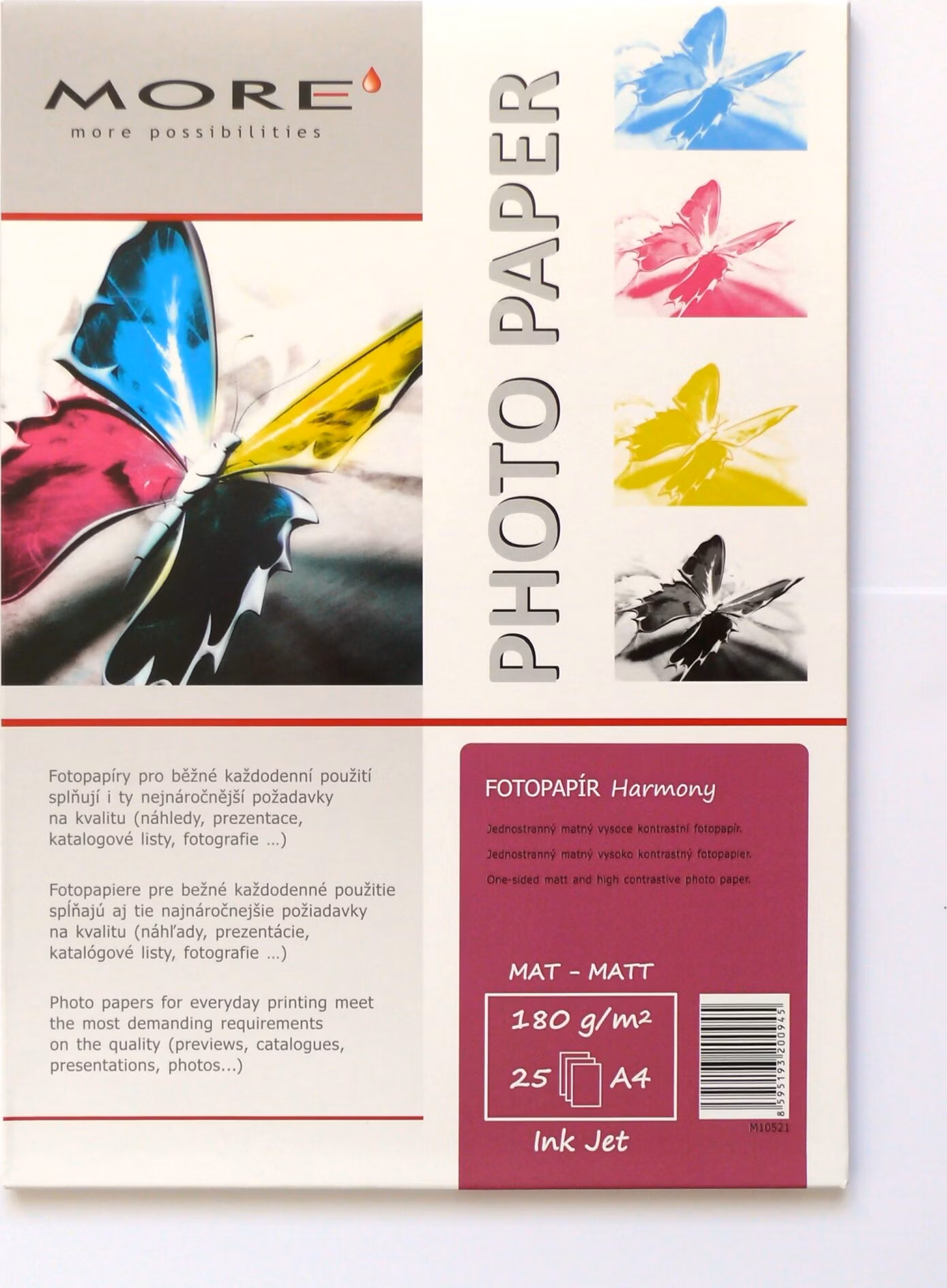 Fotopapier ARMOR MORE Harmony 180g/m2; matný, 25 listov, A4