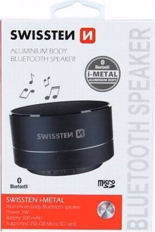 SWISSTEN BLUETOOTH SPEAKER i-METAL BLACK