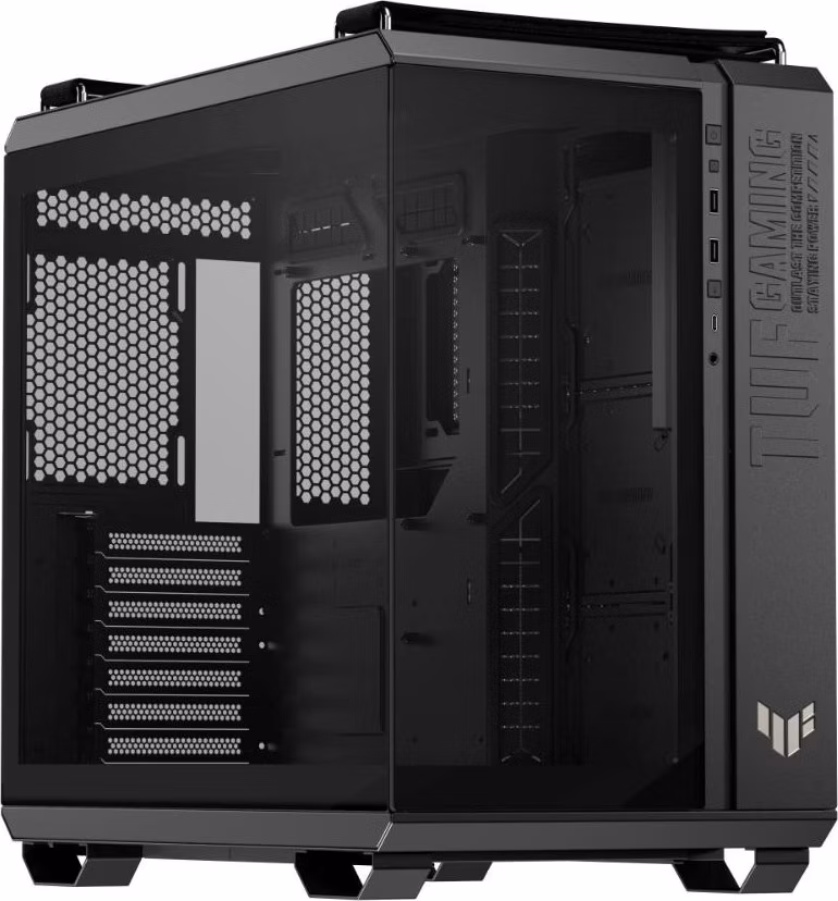 BAZAR ASUS case TUF GAMING GT502 HORIZON, Mid Tower, průhledná bočnice, 4x 120mm ARGB Fan, černá (POŠKOZENÝ OBAL)