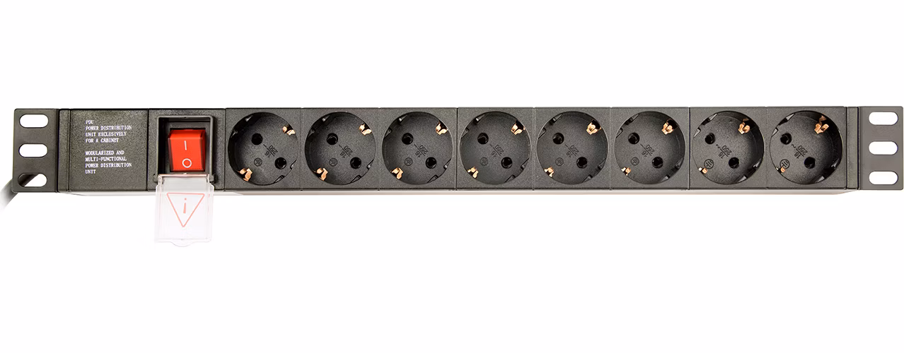 Gembird PDU 8 schucko, C14, 1U, 10 A, 3m