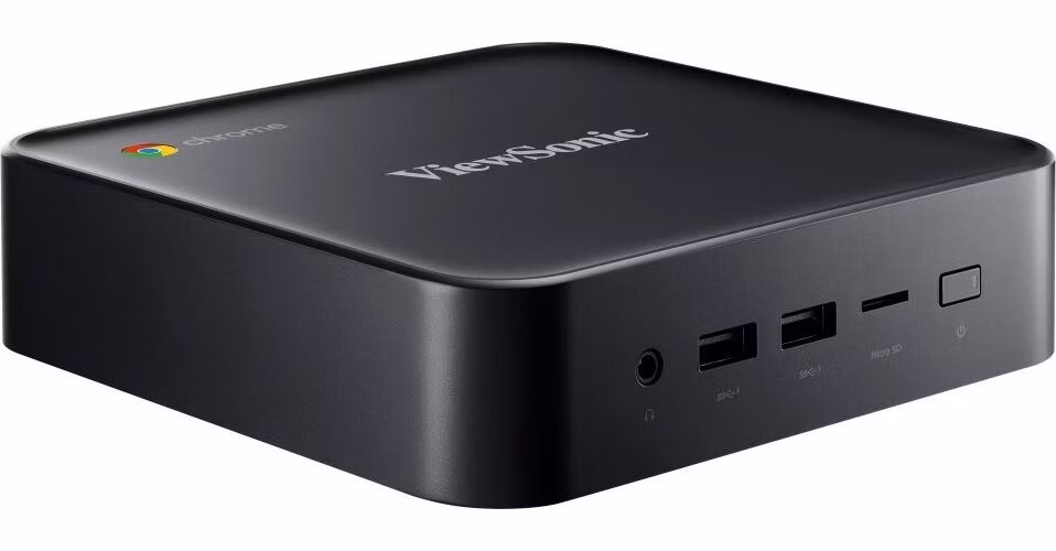 Viewsonic Chromebox, Intel Celeron 5205U, Chrome OS, 64GB ROM/8GB RAM,HDMI-out x2, uSD card x1,RJ45 x1, USB black