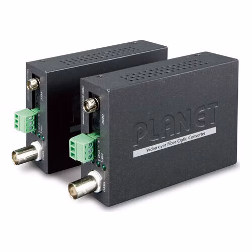 Planet VF-102G-KIT opto konvertor, 1x video (AHD/TVI/CVI/CVBS), 1x RS-485, singlemode (FC), pár