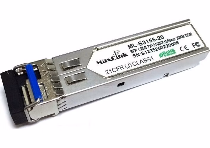 MaxLink 1.25G SFP optický modul, WDM (BiDi), SM, Tx 1310/Rx1550nm, 3km, 1x LC konektor, DDM