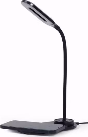 Gembird stolná LED lampa s 10W bezdrôtovou nabíjačkou, čierna