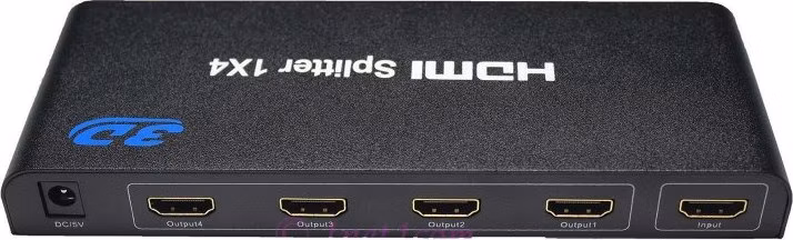 PremiumCord HDMI splitter 1-4 porty kovový s napájením, 4K, FULL HD, 3D
