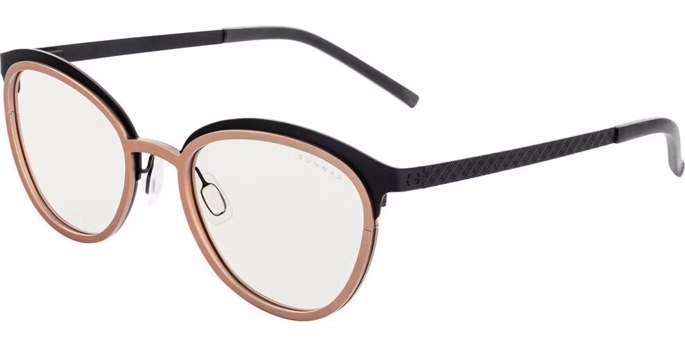 GUNNAR kancelářske/herní brýle PALOMAR ONYX-BLUSH čirá skla-PRO BLF 35 GUNNAR focus