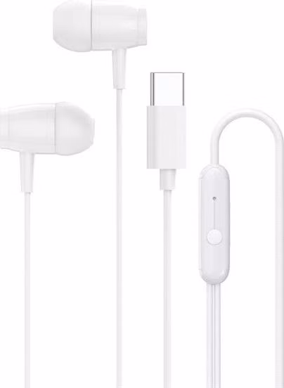 Canyon SEP-5, slúchadlá do uší, integrované ovládanie, hlboké basy, USB-C kábel 1.2m, biele