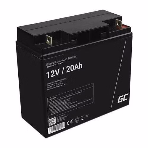 Green Cell AGM VRLA 12V 20Ah maintenance-free battery for mower, scooter, boat, wheelchair