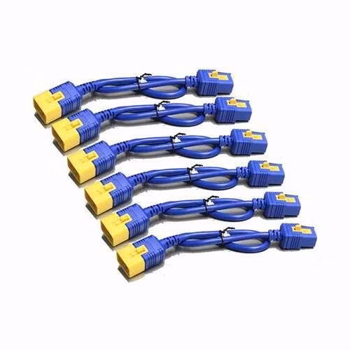 APC Power Cord Kit (6 ea), Locking, C19 to C20, 1.8m, Blue