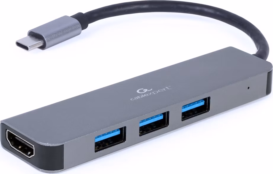 Gembird USB-C 2v1 multiport húb + HDMI