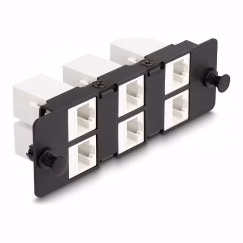 Delock Panel adaptérů Keystone, 6 portů, černý