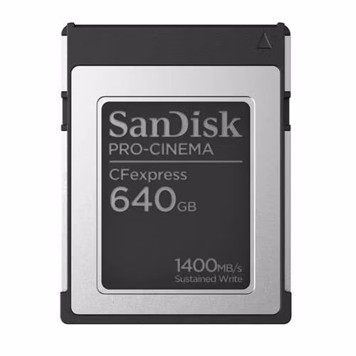 SanDisk PRO-CINEMA CFexpress Type B Card 640GB up to 1700MB/s Read, up to 1500MB/s Write