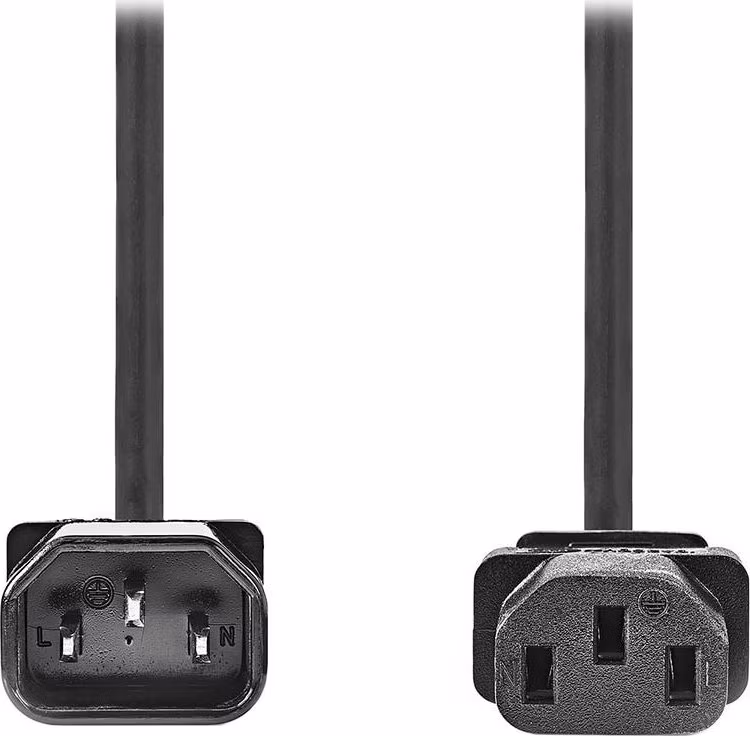 NEDIS napájecí prodlužovací kabel/ konektor IEC-320-C14/ konektor IEC-320-C13/ černý/ bulk/ 5m
