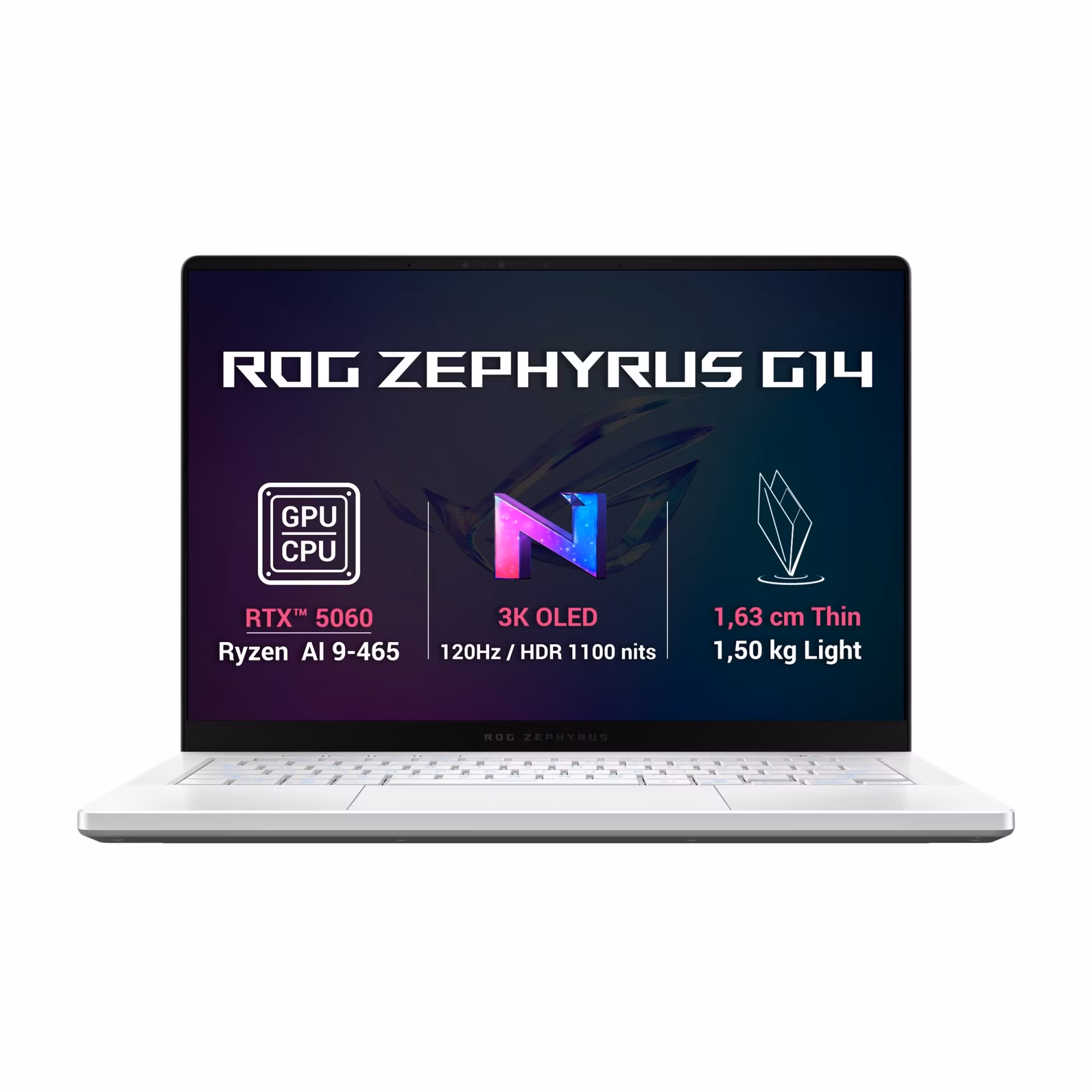 ASUS ROG Zephyrus G14/GA403GM-SY101Z/AI9-465/14"/2880x1800/32GB/1TB/RTX 5060/bez OS/White/2R