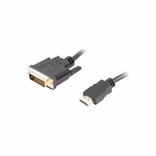 LANBERG připojovací kabel HDMI/A na DVI-D (24+1), M/M, 4K@30Hz, délka 3m, černý, dual link, zlacené konektory