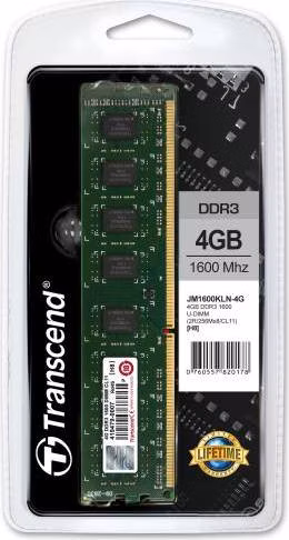 Transcend paměť 4GB DDR3-1600 U-DIMM (JetRam) 2Rx8 CL11