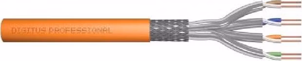 Digitus DK-1743-VH-250 síťový kabel Oranžová 250 m Cat7 S/FTP (S-STP), 1200 MHz Dca (EN 50575), AWG 23/1