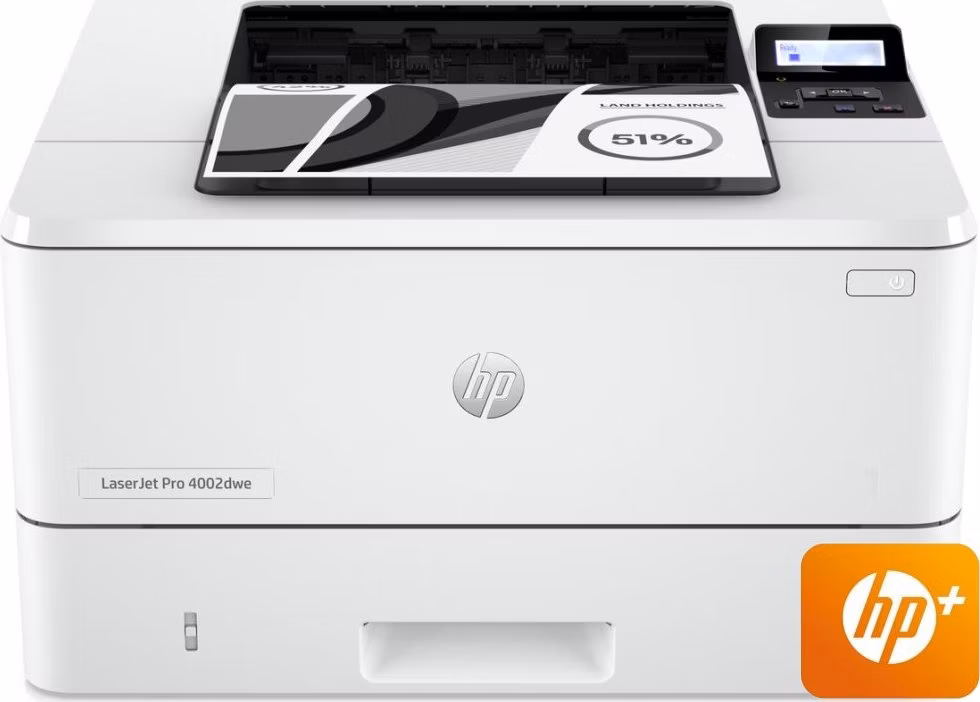 HP LaserJet Pro 4002dwe/ čb/ A4/ 40ppm/ 1200x1200dpi/ USB/ LAN/ wifi/ duplex/ HP Smart/ AirPrint™/ HP+