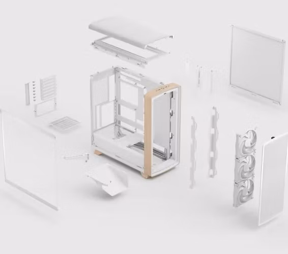 Fractal Design Summit Chalk White TG Clear Tint