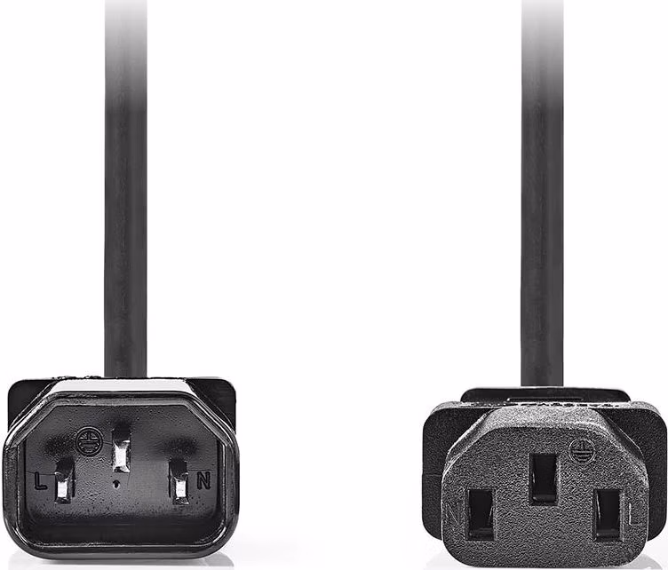 Nedis CEGL10500BK30 - Napájecí kabel | IEC-320-C14 Zásuvka – IEC-320-C13 Zásuvka | Přímý | Přímý | 3 m | Černá