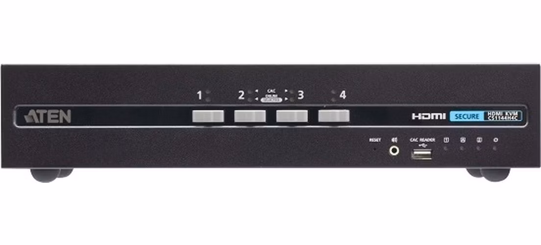 Aten CS1144H4C-AT-G 4-Port USB HDMI Dual Display Secure KVM Switch with CAC (PSD PP v4.0 Compliant)