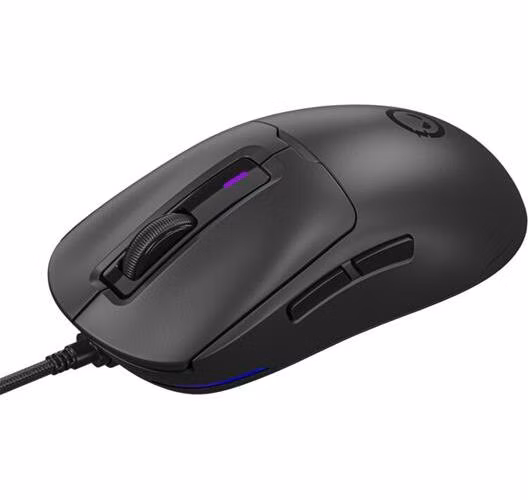Lorgar MSA10WRBK, herná myš, ultraľahká 55g, 6 prog. tlačidiel, 12 000 dpi, podsvietenie RGB,čierna