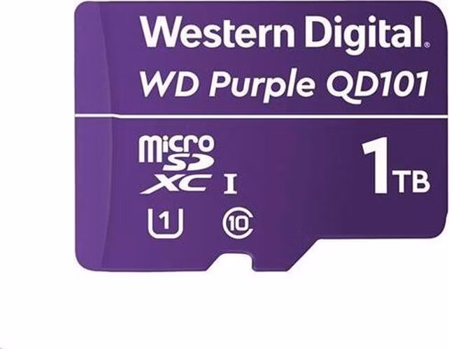 WD MicroSDXC karta 1TB Purple WDD100T1P0C Class 10 (R:100/W:60 MB/s)
