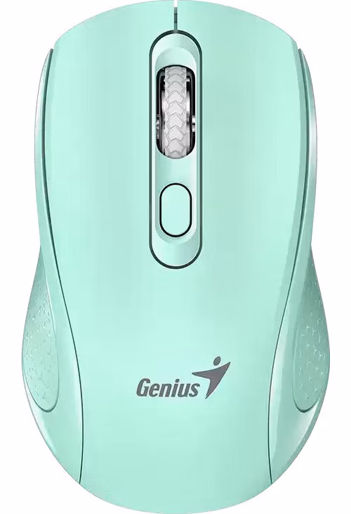Genius NX-8025S Myš, bezdrátová, optická, 1200DPI, 4 tlačítka, tichá, Copilot, 2,4GHz, zelená (akvamarín)