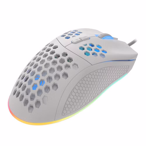 Genesis herná optická myš KRYPTON 555/Herná/Optická/8 000 DPI/Drôtová USB/Biela