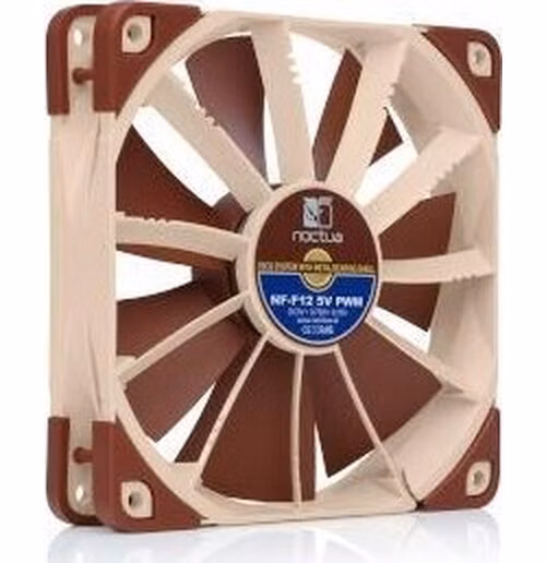 NOCTUA Ventilátor NF-F12 5V PWM, 120mm, hnědá