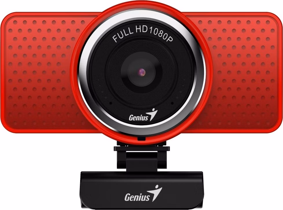 GENIUS webová kamera ECam 8000/ červená/ Full HD 1080P/ USB2.0/ mikrofón