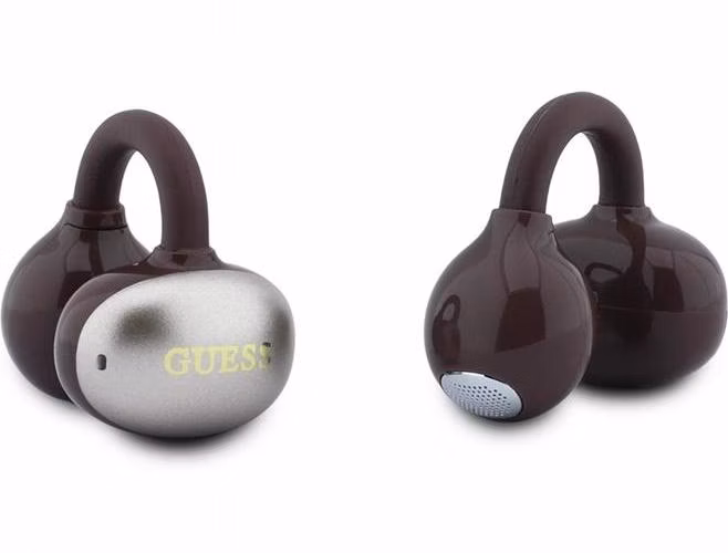 Guess Metallic Finish Classic Logo OWS Bezdrôtové Slúchadlá burgundy
