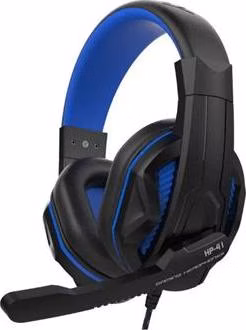 LEXIP STEELPLAY - HP41 DRÁTOVÁ SLUCHÁTKA S MIKROFONEM, ČERNÁ/MODRÁ