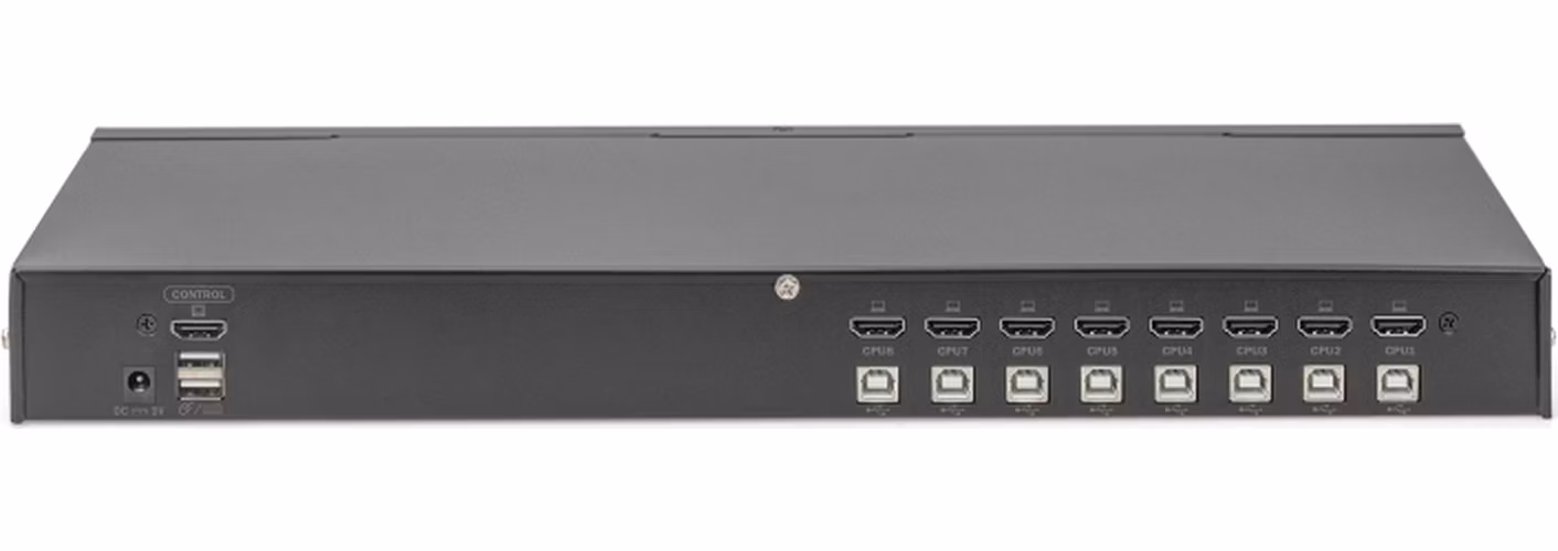 DIGITUS DS-12910 Přepínač HDMI KVM, 8 portů, jeden displej, 4K, HDMI