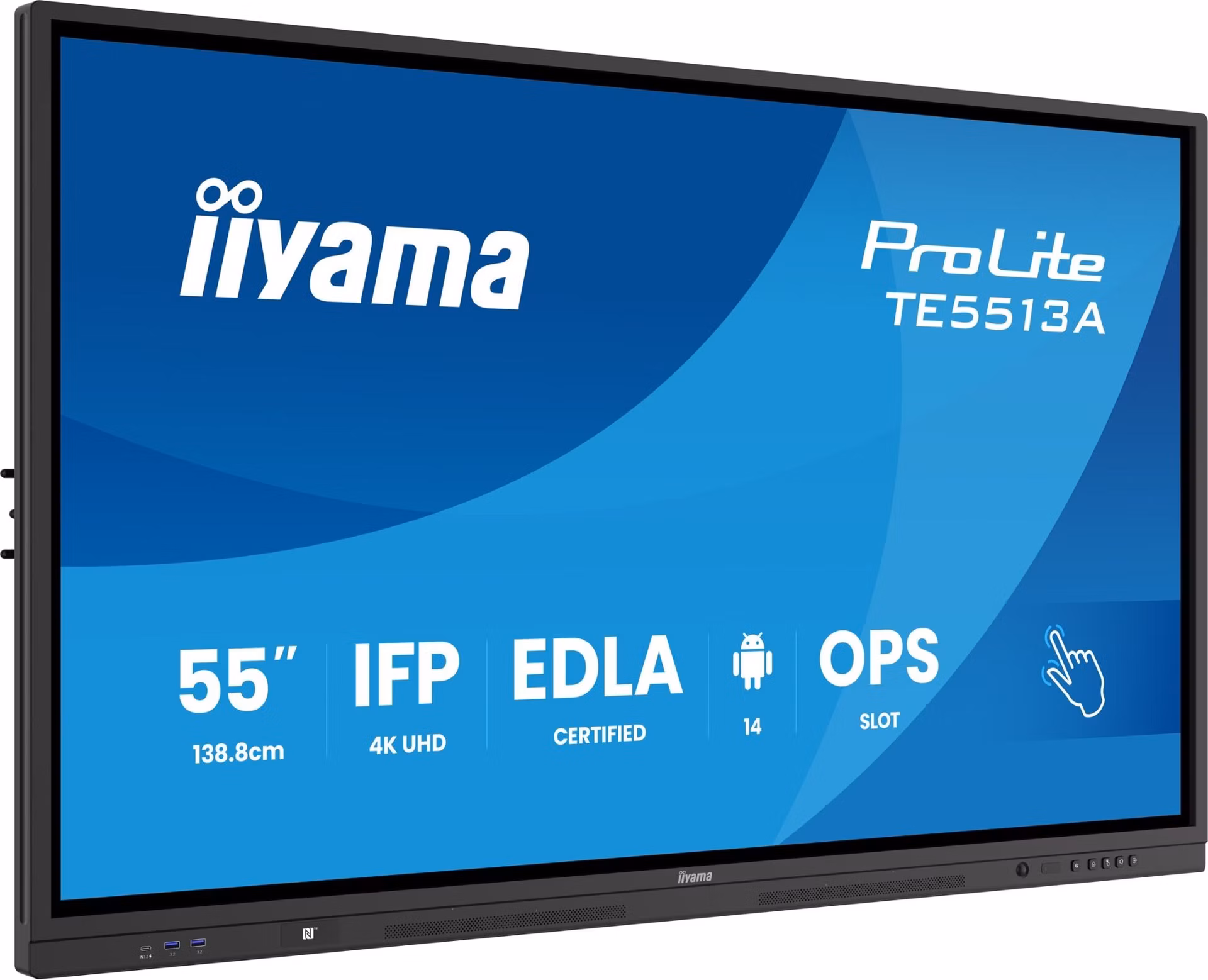 55" iiyama TE5513A-B1AG: IPS, 4K, 40P, EDLÁ