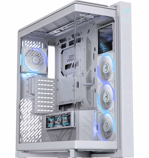 ASUS case ROG Cronox ARGB, E-ATX, Průhledná bočnice, 4x120mm ARGB, bílá