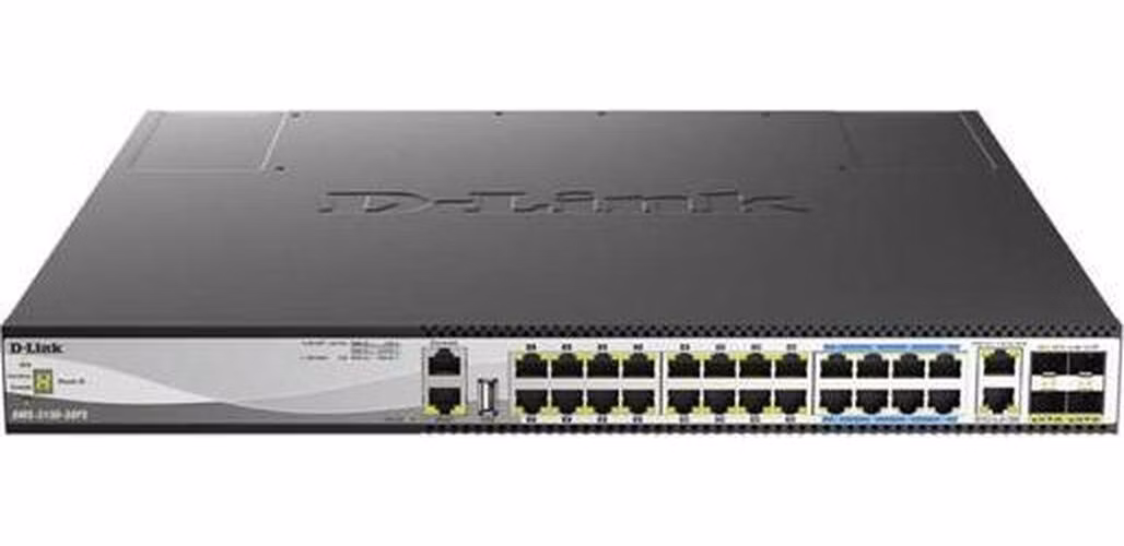 D-Link DMS-3130-30PS/E 30-Port Multi-Gigabit PoE Smart Managed Switch 16x 100M/1/2,5GBASE-T PoE+ 8 portů PoE++ 100M 2x 1