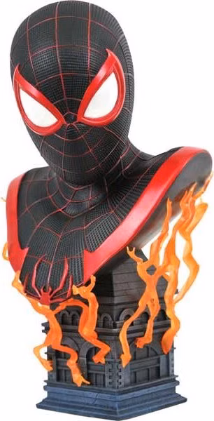 Diamond Select Toys Marvel Legends In 3D Ps5 Miles Morales 1/2 Scale Bust