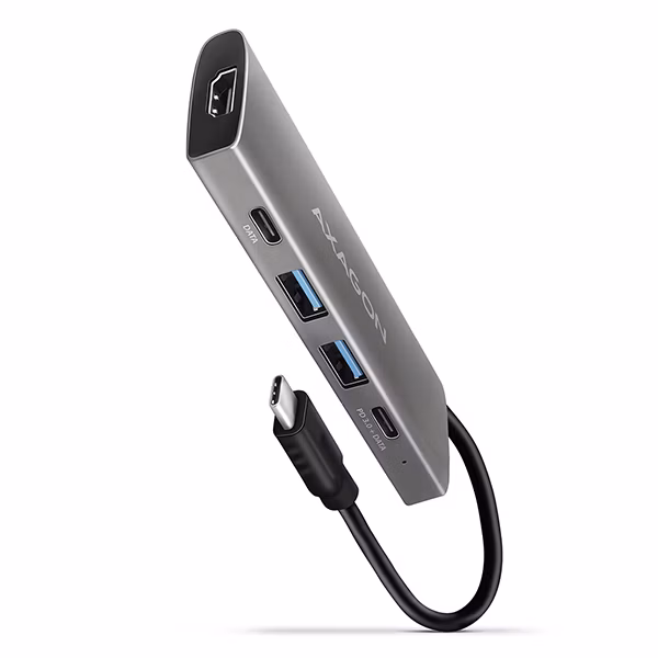 AXAGON HMC-5G2, USB-C 3.2 Gen 2 10 Gb/s hub, porty HDMI 4K/60Hz + 2x USB-A + 2x USB-C, PD 1000W, kabel USB-C 13cm