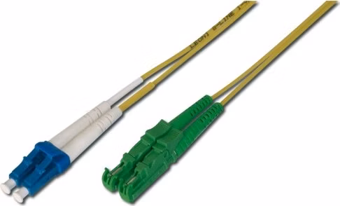 Fiber Optic Patch Cord, E2000 (APC) to LC (PC), Singlemode 09/125 µ, Duplex, Length 2 m