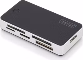 DIGITUS Čtečka karet USB 3.0 s připojovacím kabelem USB 1m Podpora karet MS / SD / SDHC / MiniSD / M2 / CF / MD / SDXC