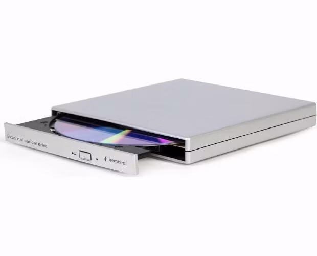 GEMBIRD externí mechanika DVD, USB 2.0, stříbrná