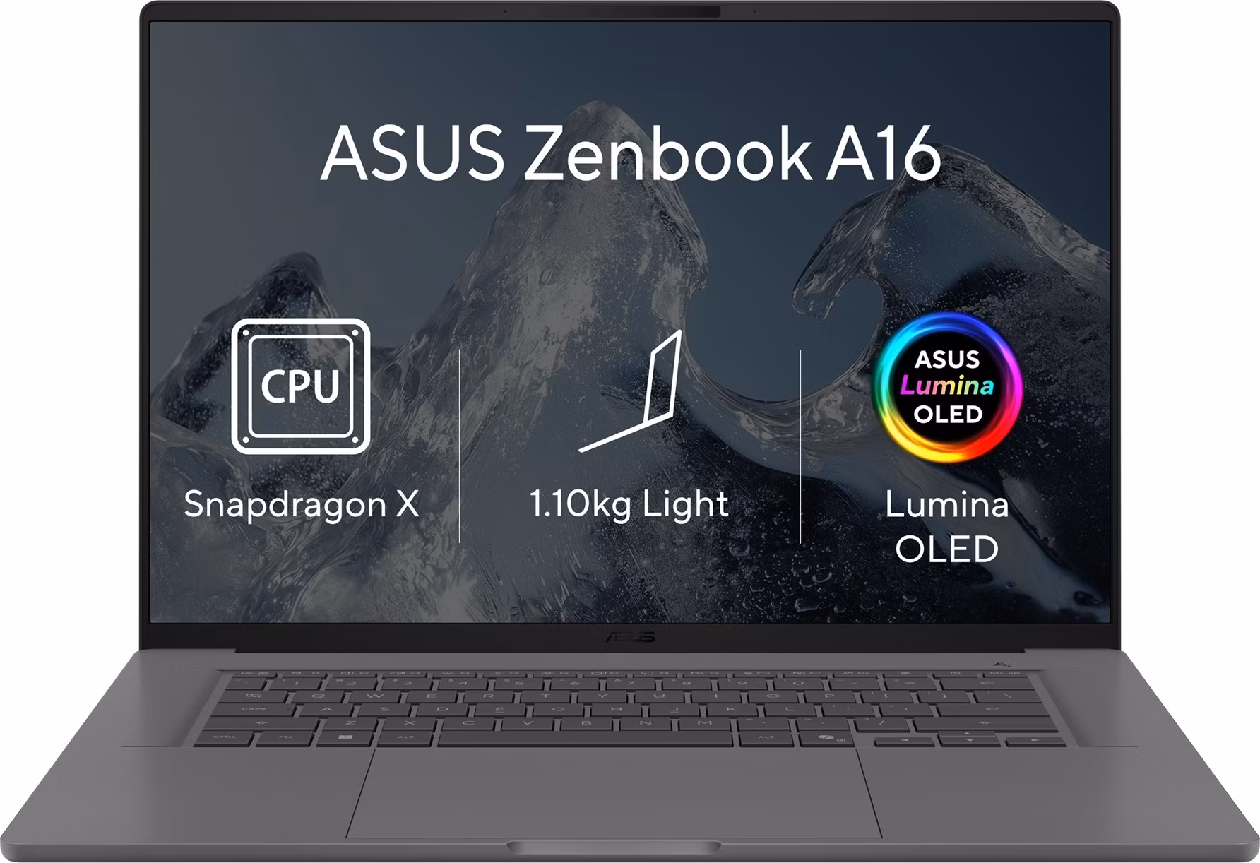 ASUS Zenbook A16 UX3607QA-OLED110WZ, X1 26 100, 16.0˝ 1920x1200 WUXGA, UMA, 16GB, SSD 512GB, W11H, TOPS 45, bez AC adap