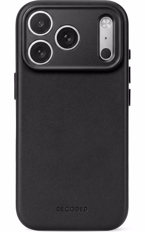 Decoded kryt Leather Case Magsafe pre iPhone 18 Pro - Black