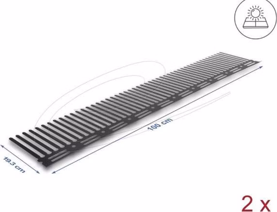 Delock Zábrana proti zvířatům / ochrana proti ptákům pro fotovoltaické systémy 1 m – 2 kusy, hnědá (193 mm)