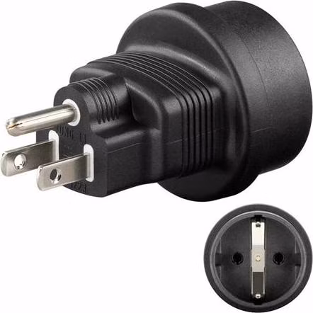 goobay Cestovní adaptér Evropa do USA/Japonska, černý