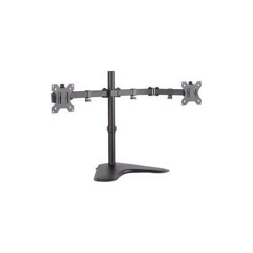 CONNECT IT TwinArm stolní držák na 2 monitory, s podstavcem, ČERNÝ
