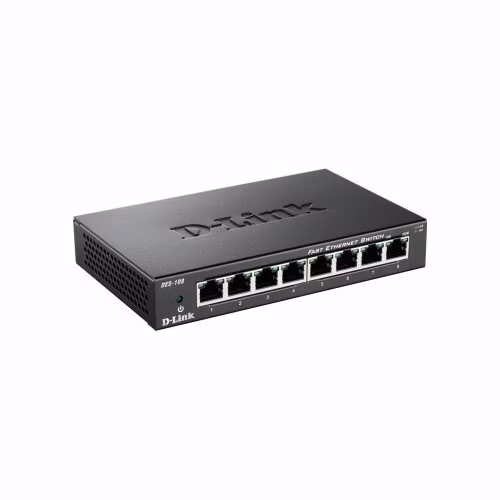 D-Link DES-108/E 8-port 10/100 Metal Housing Unmanaged Desktop Switch