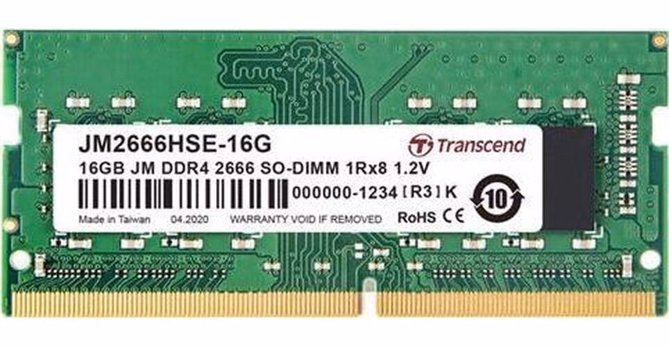 Transcend paměť 32GB (JetRam) SODIMM DDR4 2666 2Rx8 CL19